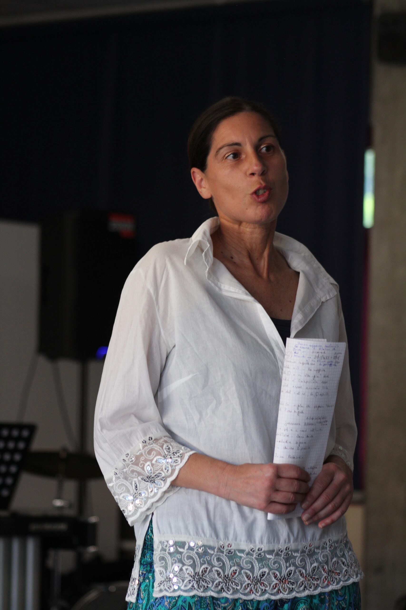 La presentatrice